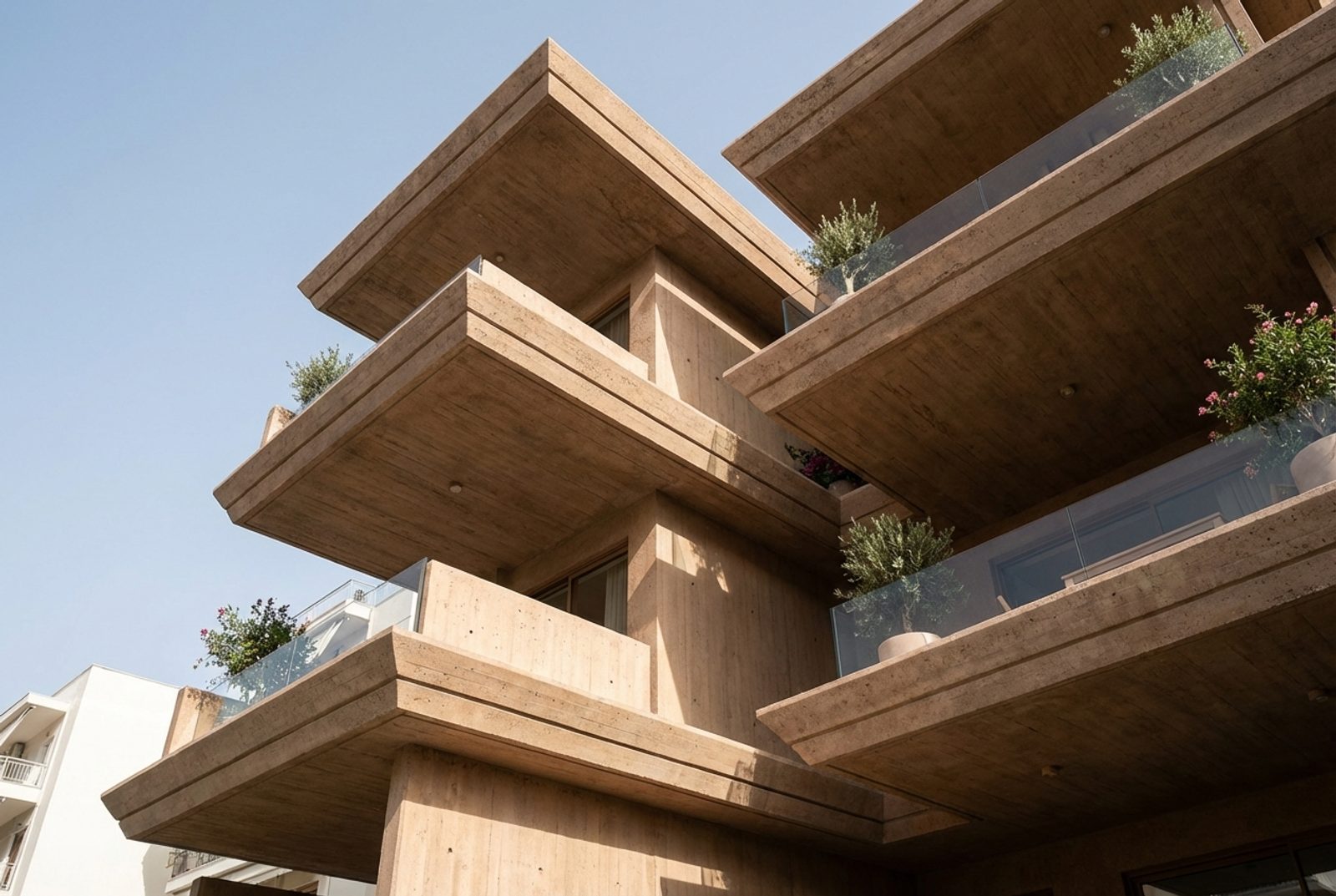 SM Residencies exterior with projecting balconies