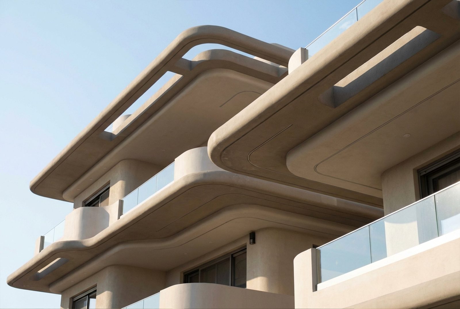 Sculpted concrete volumes of the S-UDA complex